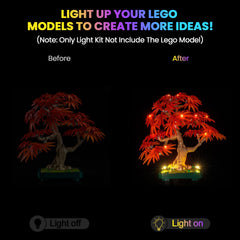 Hilighting LED strip with industrial 3M adhesive secures blocks for night decor.