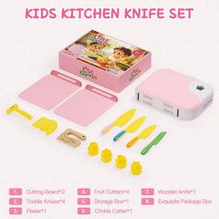 Hilsoeet wooden knife with cutting board for realistic prep