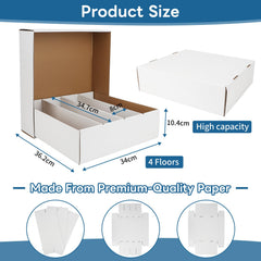 HIMOMO card storage box with four compartments keeps cards neatly separated.