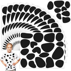 HIOHWEFH 12 sheets black dalmatian spots ready for DIY costume decorating.