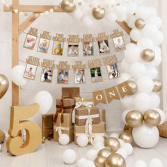 HiParty milestone garland supports baby growth photo sessions.