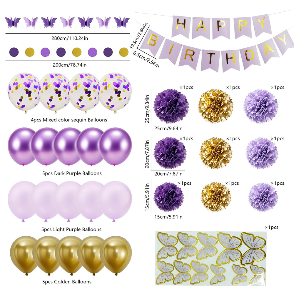 HipTree 12-inch latex confetti balloons add sparkle.