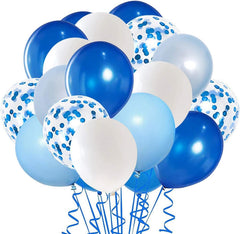 Hiquaty royal blue confetti balloons set perfect for elegant party decor.
