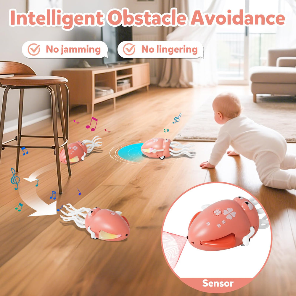 Hirger Dancing Octopus toy crawling action encourages exploration.