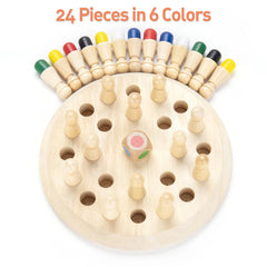 Hirger Wooden Memory Chess colors and pegs ready for a game.