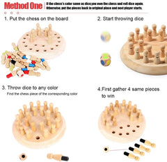 Hirger Wooden Memory Chess safety materials highlight sustainable wood and non-toxic paints.