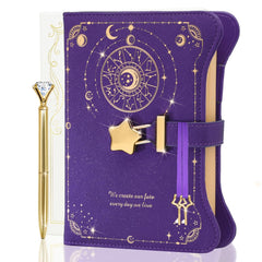 hi!SCI locking diary with constellation cover for private journaling.