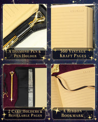Hi!SCI diary premium synthetic leather enhances a luxurious writing experience.