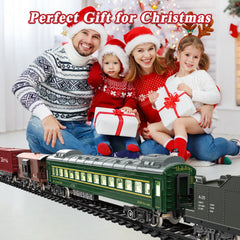 Hitish Train Set tree decoration enhances festive display.