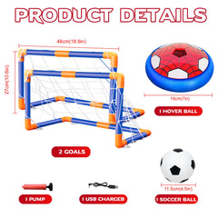 HitToys Spider Hover Soccer Ball set includes two goals