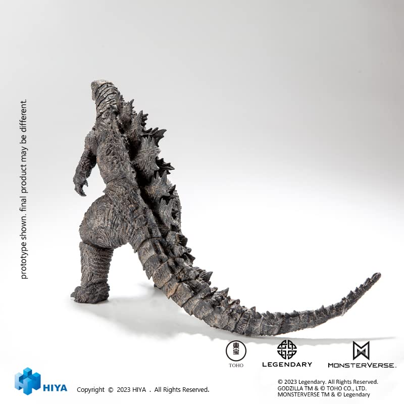 Hiya Toys Godzilla Exquisite Basic PX figure tail extended for dramatic display