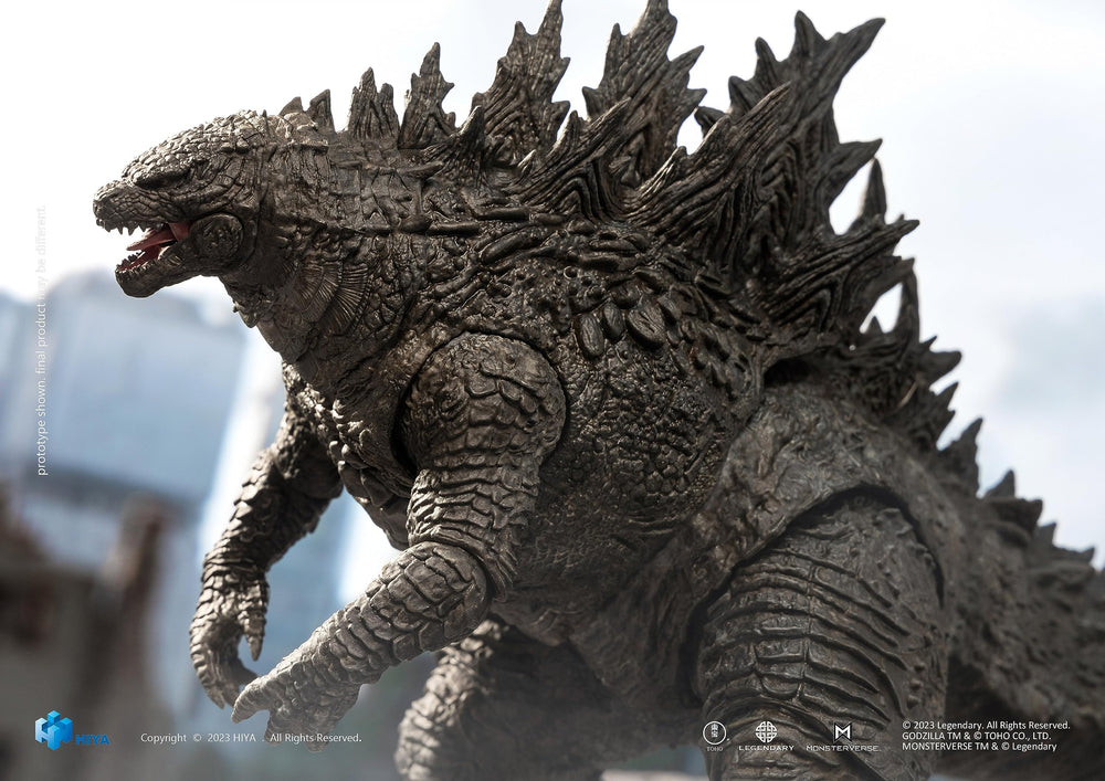 Hiya Toys Godzilla Exquisite Basic Series figure, detailed skin texture for cinematic realism.
