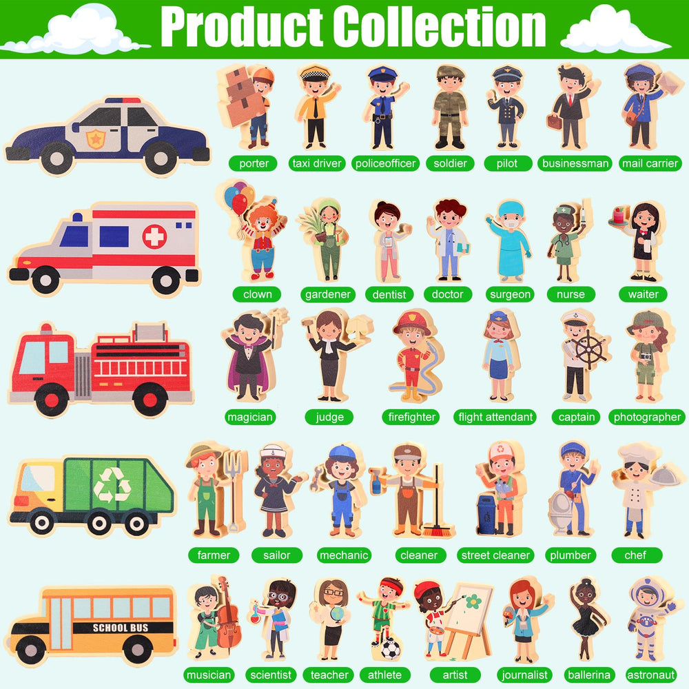 HIYZI multicultural career playset figures showcase inclusion through pretend play.