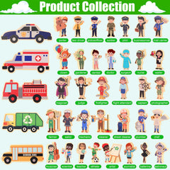 HIYZI multicultural career playset figures showcase inclusion through pretend play.