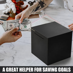 Hizgo piggy bank coin slot and top view for easy deposits