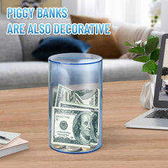 Hizgo small blue acrylic piggy bank durable construction for daily use