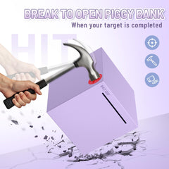 Hizgo unopenable design close-up emphasizes secure private savings until you break it open