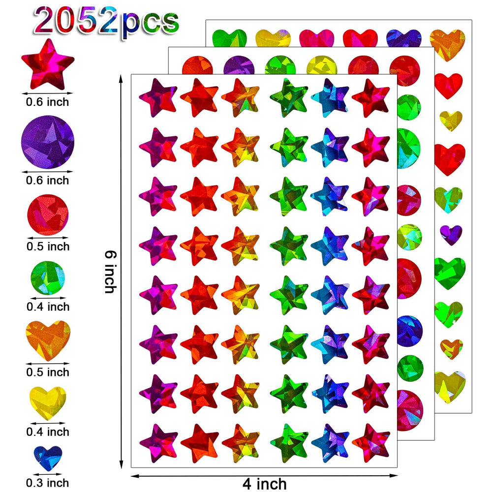 HLARTNET heart stickers 6x4in sheet perfect for cards and crafts.
