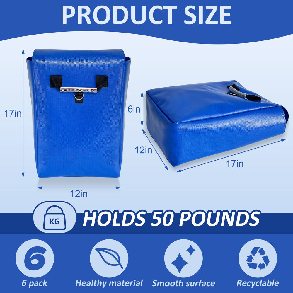 Hlimior sandbags with 50 lb capacity for stable outdoor setups.