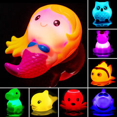 HLXY bath toy clown fish LED lights brighten bath time