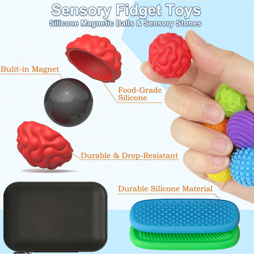 HLXY durable magnetic balls in action on a desk for focus
