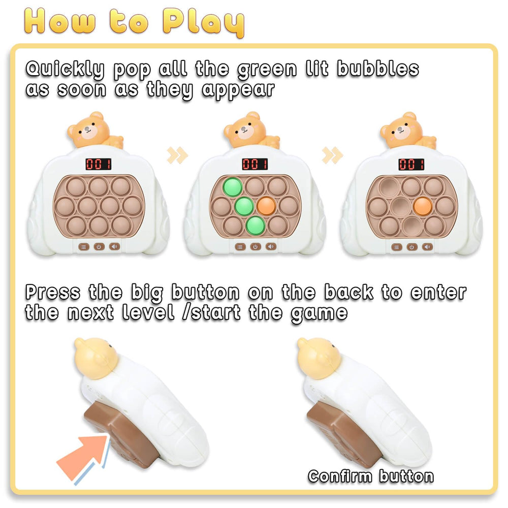 HLXY Quick Push Pop Game multiplayer mode enables quick rounds