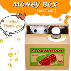 HmiL-U cat bank large capacity holds numerous coins for goals