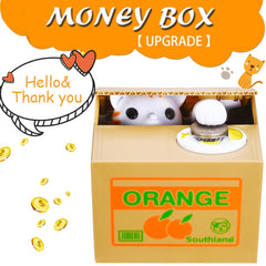 HmiL-U Cat Stealing Money Bank orange voice feature delights kids
