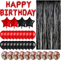 HMLOGZ red Happy Birthday banner 16in for a bold party backdrop
