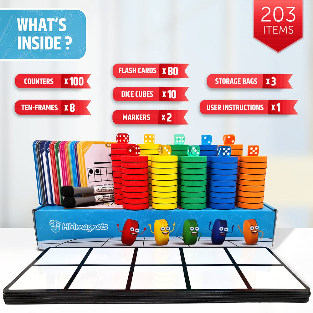 HMmagnets dice set for engaging math games and hands-on learning.