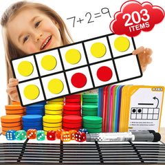 HMmagnets ten frame set with eight frames for focused math practice.