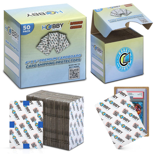 Hobby Armor 4x6 trading card protector with rounded corners guards cards during transit
