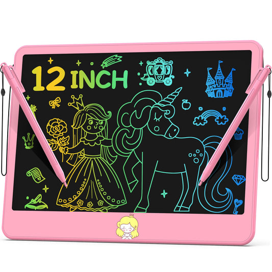 Hockvill 12inch LCD Writing Tablet with large color screen for creative drawing on the go.