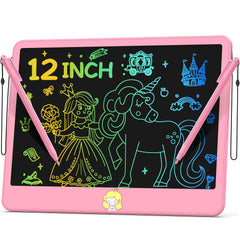 Hockvill 12inch LCD Writing Tablet with large color screen for creative drawing on the go.