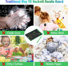 Hockvill education toy supports early learning through drawing and writing.