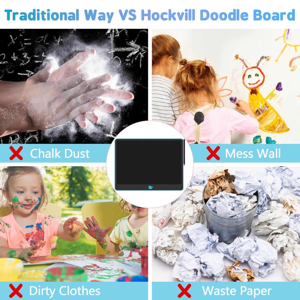 Hockvill LCD tablet in hand for on the go learning and drawing