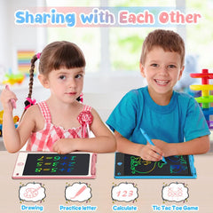 Hockvill LCD writing tablet colorful area encourages creative drawing.
