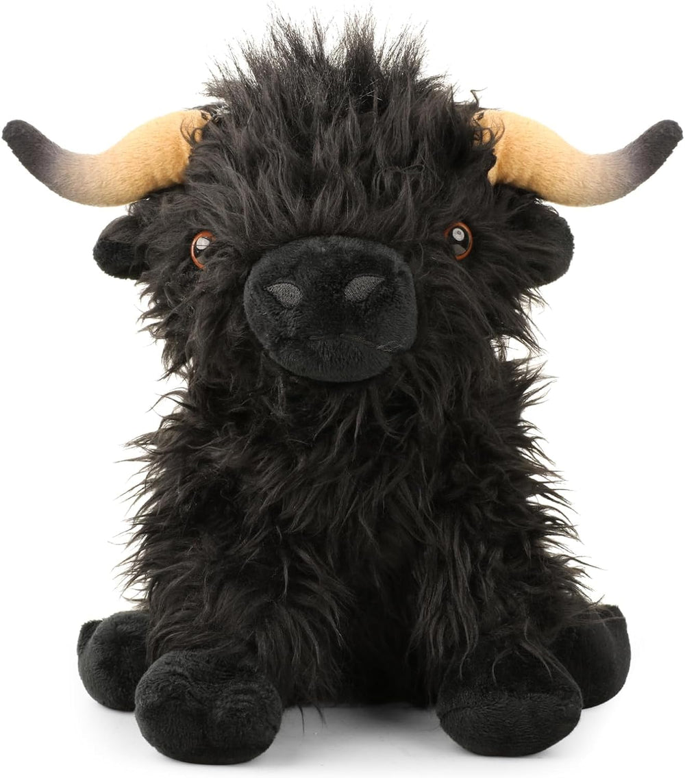 HoCutela Kid Highland Cow plush front view invites hugs and imaginative play.