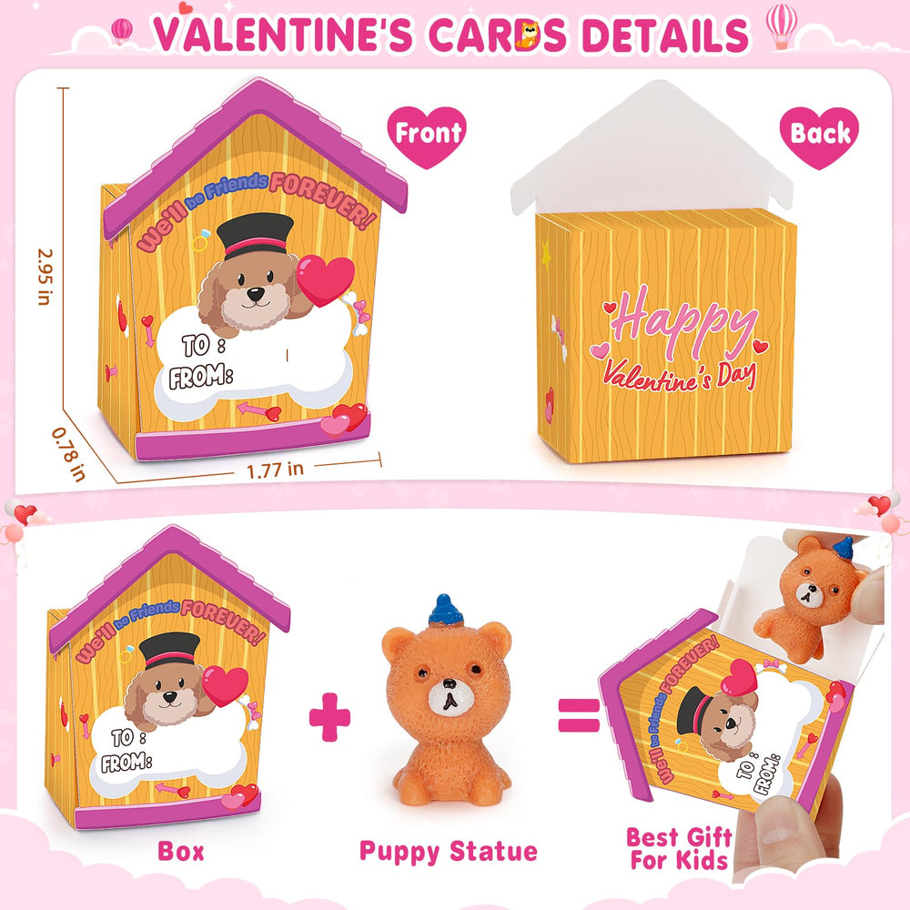Hodurgyi dog figurines in a house-shaped card box deliver adorable gift moments.