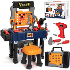 Hodurgyi kids tool bench with electric drill for imaginative play and hands-on learning