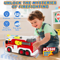 Control panel on Hodurgyi fire truck toy supports realistic role play