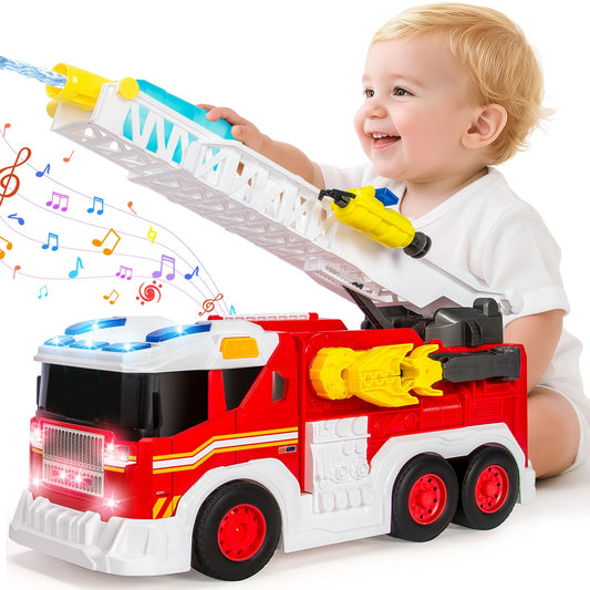 Hodurgyi large fire truck toy full view with 18-inch scale for play