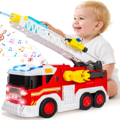 Hodurgyi large fire truck toy full view with 18-inch scale for play