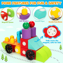 Hodurgyi magnetic foam blocks floating during bath time learning through play
