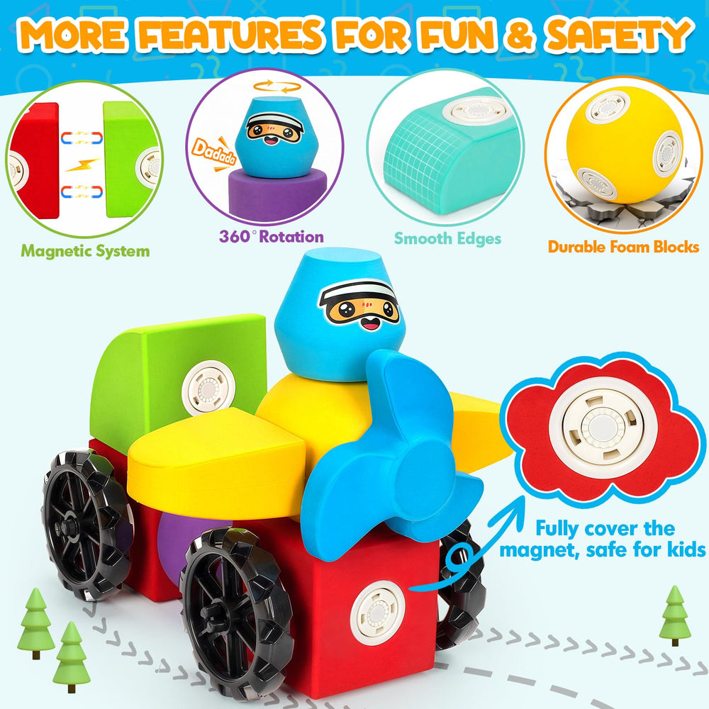 Hodurgyi blocks with rounded edges ensure safe, calm play sessions.