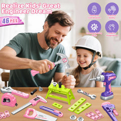 Hodurgyi toy electric drill with three bits for realistic pretend work
