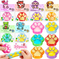 Hodurgyi valentines cards with stretchy paws pack for classroom gifting and social sharing.