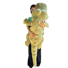 hofun4u alligator plush pillow green in cozy living room for decor