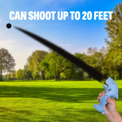 Hog Wild Shark Ball Popper uses four soft foam balls for safe, flexible fun.