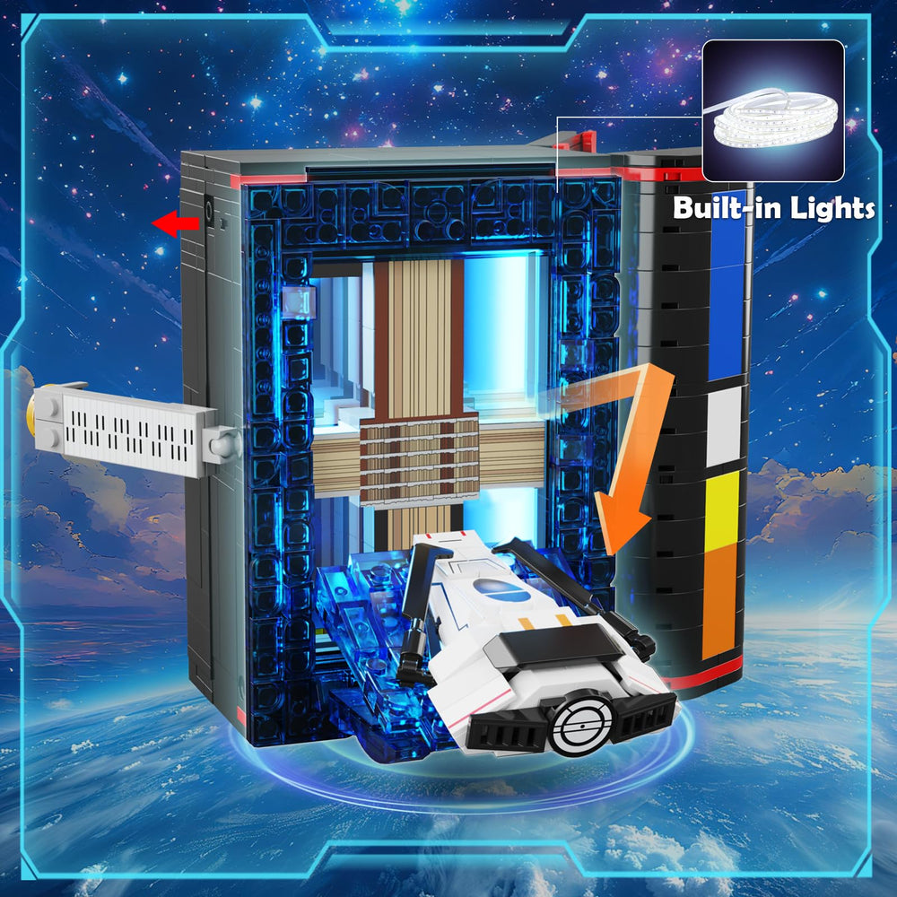 HOGOKIDS Compact space-themed pop-up highlights a tidy, eye-catching shelf accent.
